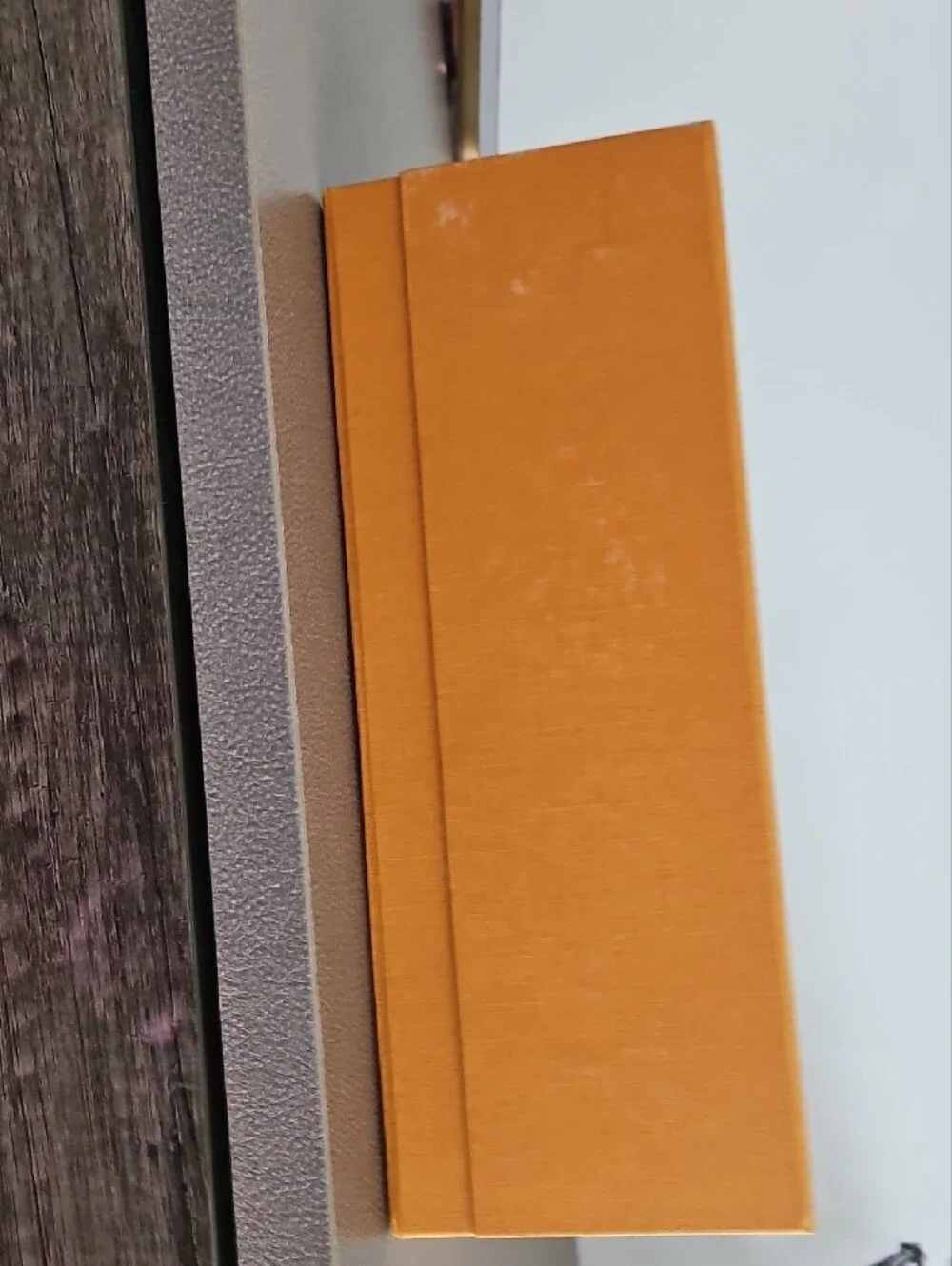 Louis Vuitton Orange Rectangular Box with Black Logo